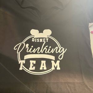 Disney drinking around the world tshirt with a printed back.